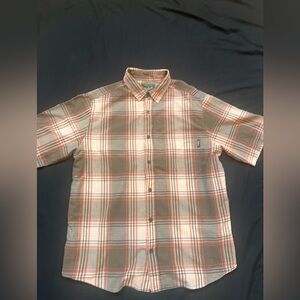 Woolrich Brown and Red Plaid Button Down Shirt